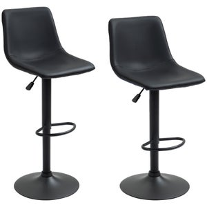Tabouret Coiffeuse Homcom Tabouret Massage à Roulettes Réglable En Hauteur Pivotant 360 Assise Synthetique Capitonnee Noire Chaise Atelier