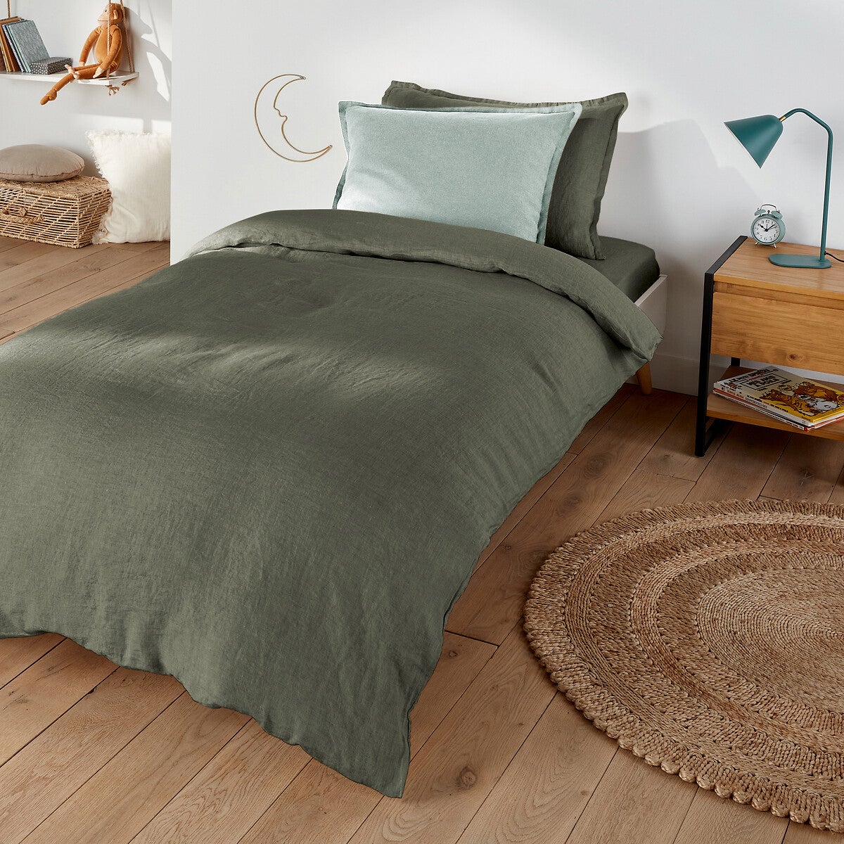 Housse De Couette Pottery Barn En Lin Belge - Taille King - Beige, Tissage Gaufré - NEUF