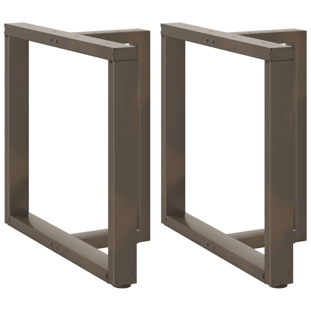 Nogi do stołu jadalnego w kształcie litery T 2 szt. Czarne 70x35x(72-73) cm Stal vidaXL