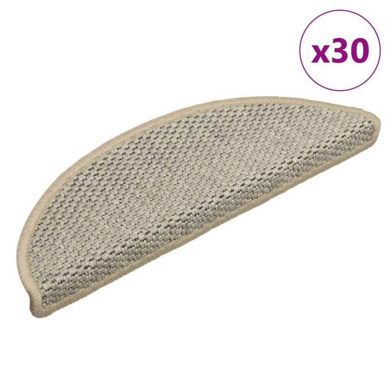 Maty na schody samoprzylepne sizal-look 30 szt. 56x17x3 cm vidaXL