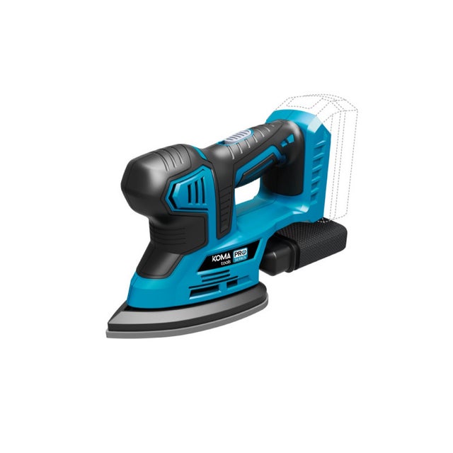 Lijadora tipo mouse 20v (sin batería ni cargador) 20,4x15,5cm koma tools pro series battery