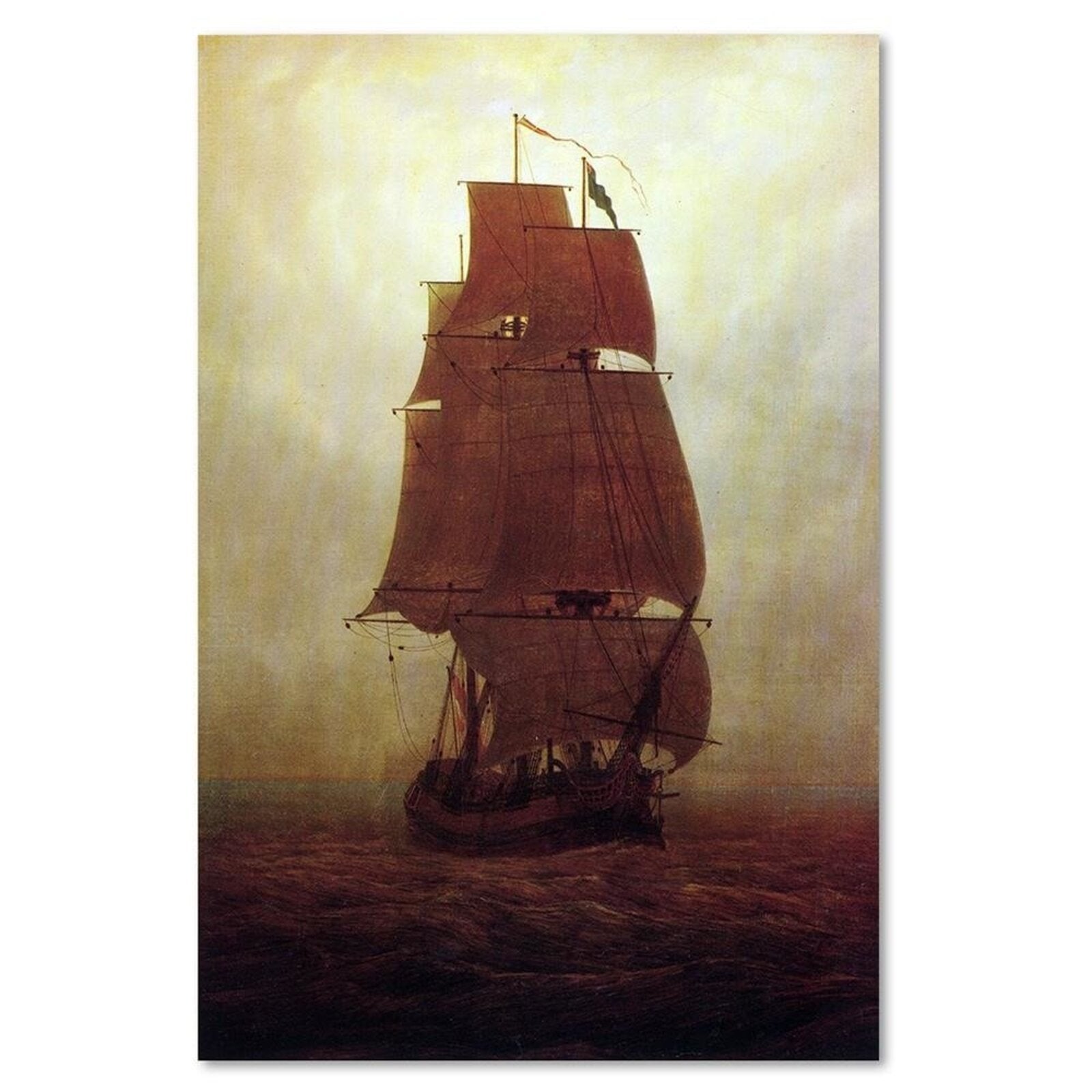 Obraz na płótnie, Żaglowiec - C. D. Friedrich reprodukcja 70x100