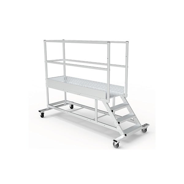 Plateforme roulante 4 marches - Hauteur max. de travail 2.80m - PTF204-PT