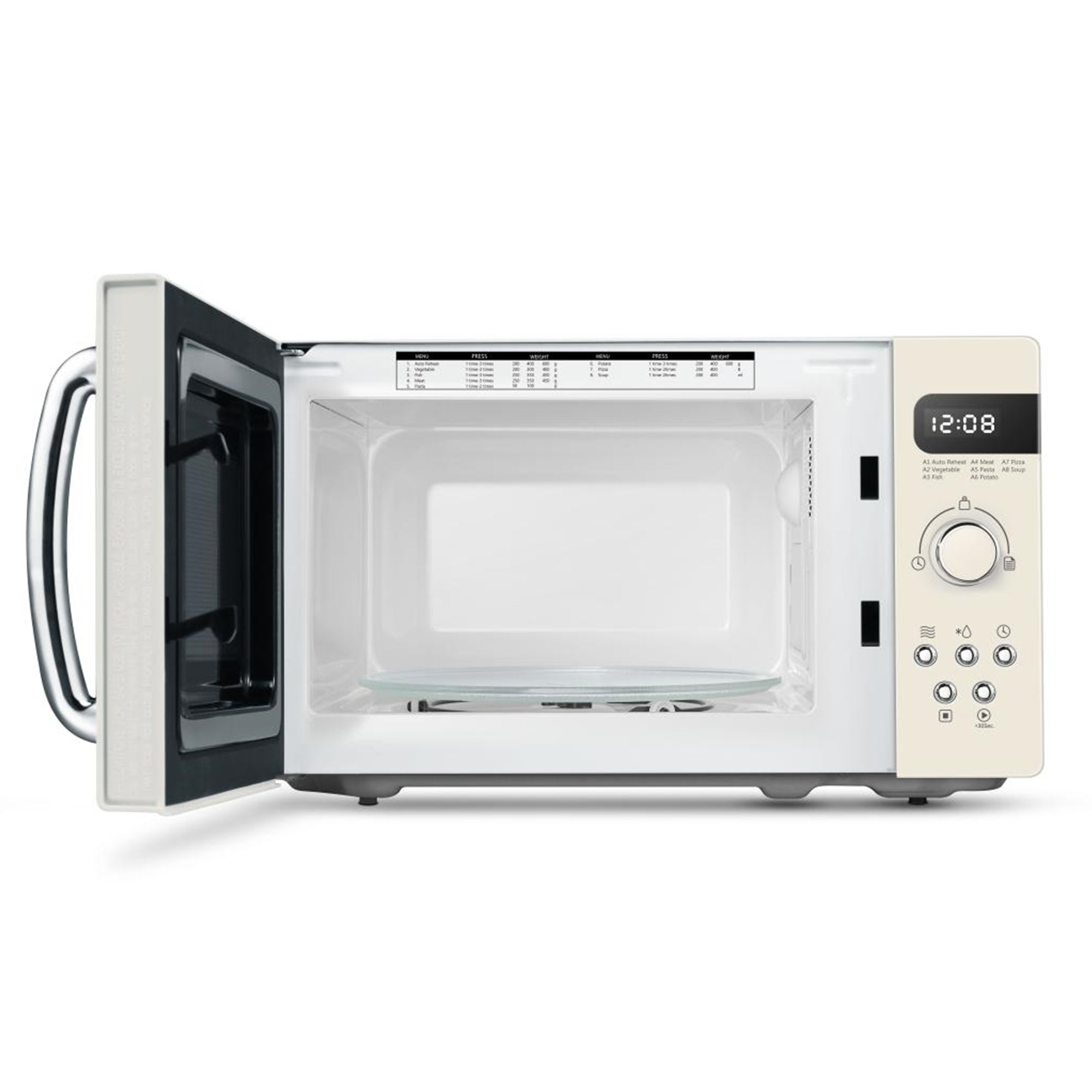 Micro-ondes rétro de 20L - COMFEE CMSRO 20 di cr - 800W - Beige - 4