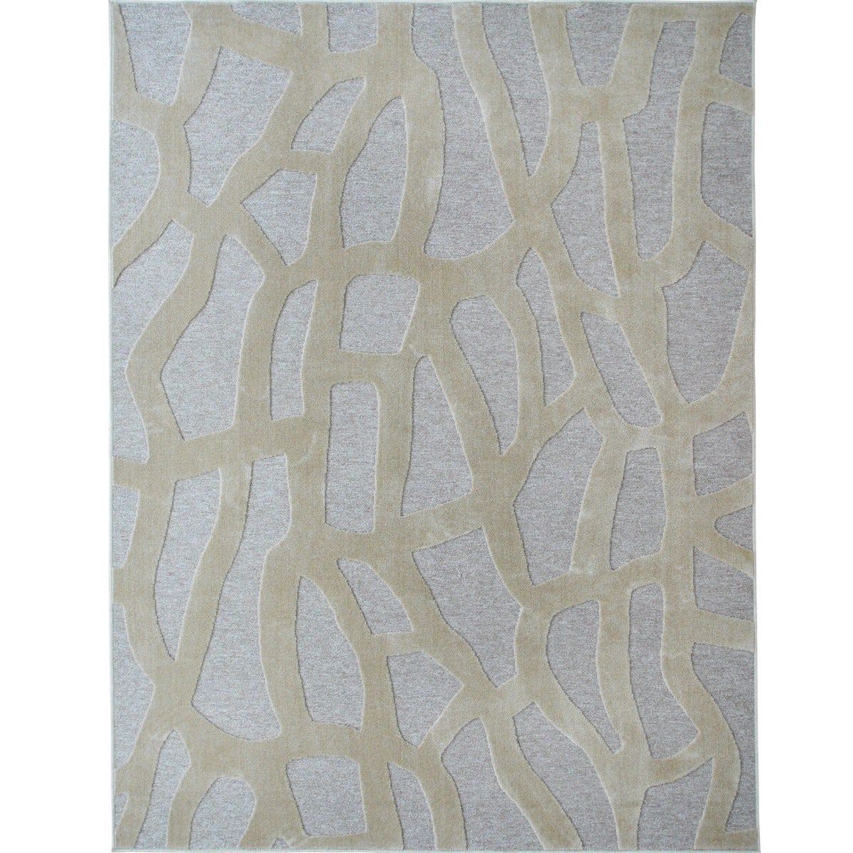 Tapis relief graphique beige 160x230 | Leroy Merlin