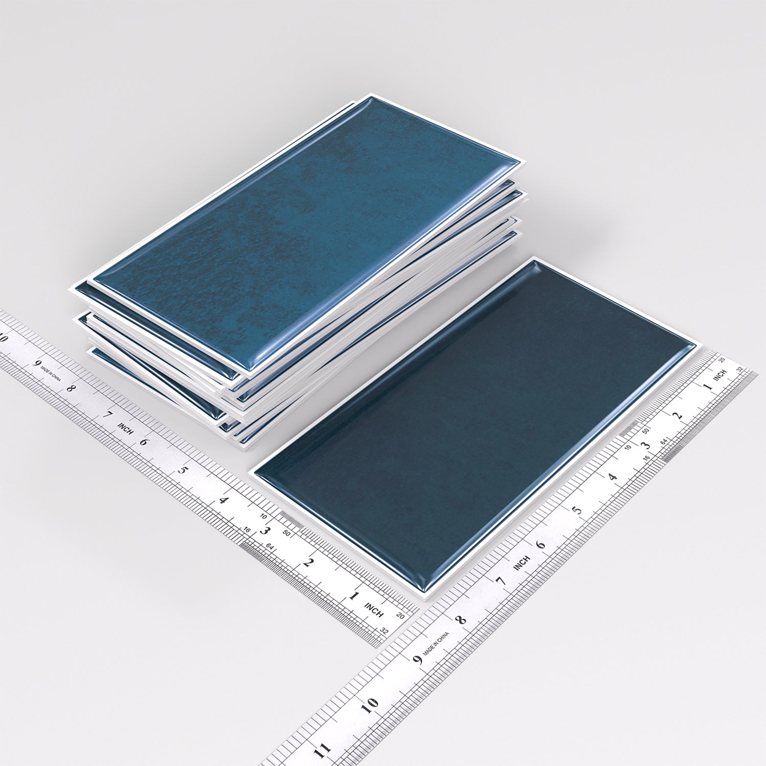 Lot de 16 panneaux muraux autocollants, carreaux de crédence en PVC, autocollants muraux 3D, imperméables et résistants à la chaleur, 20,32 x 10,16 cm - 3