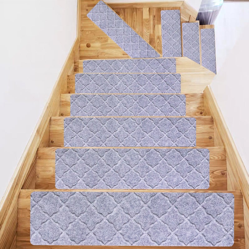OJIA – Tapis D'escalier Antidérapants (lot De 15) | 76x20 Cm, Dos Caoutchouc, Pour Marches Bois, Chiens, Enfants