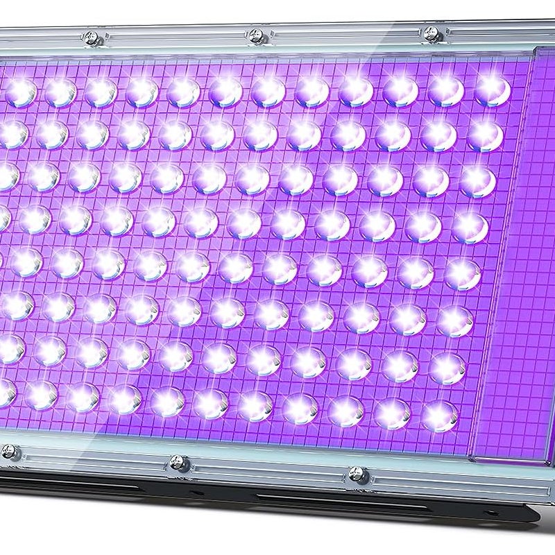 Projektor światła czarnego 100 W, mocne światło ultrafioletowe, 395 nm, wodoodporny IP66, może być używany na imprezach z użyciem światła czarnego, pl
