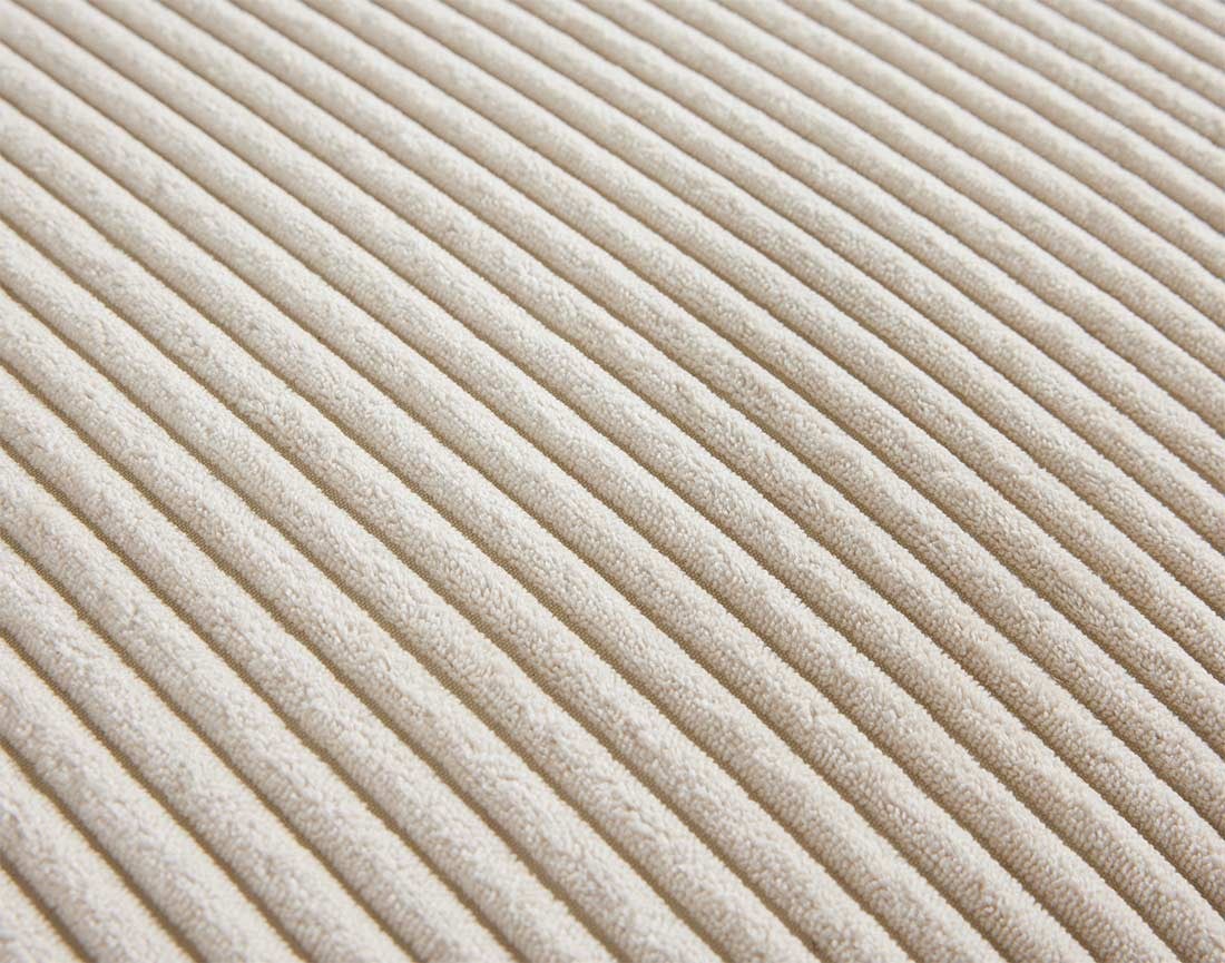 Canapé droit 3 places en velours côtelé beige - GARANCE - Best Mobilier - 6