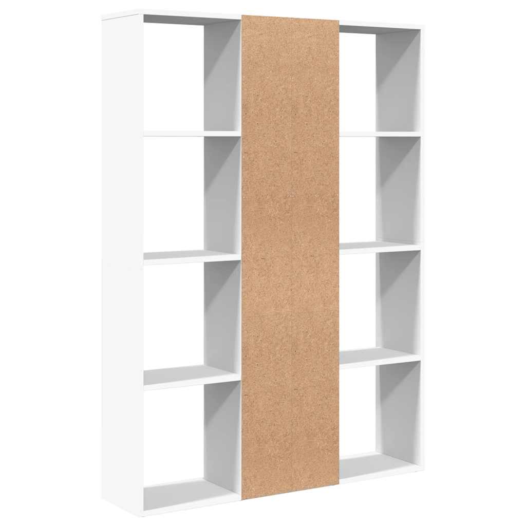 Séparateur de pièce/bibliothèque blanc 100 x 24 x 140 cm - 7