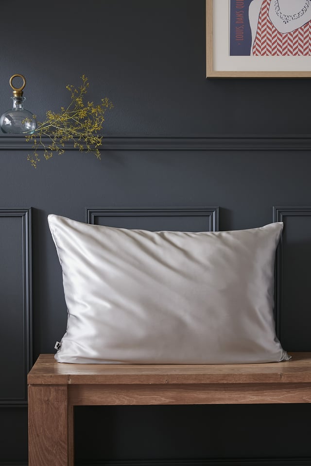 Taie d’Oreiller 50 x 70 cm – 100 % Soie de Mûrier – Soanne Argent