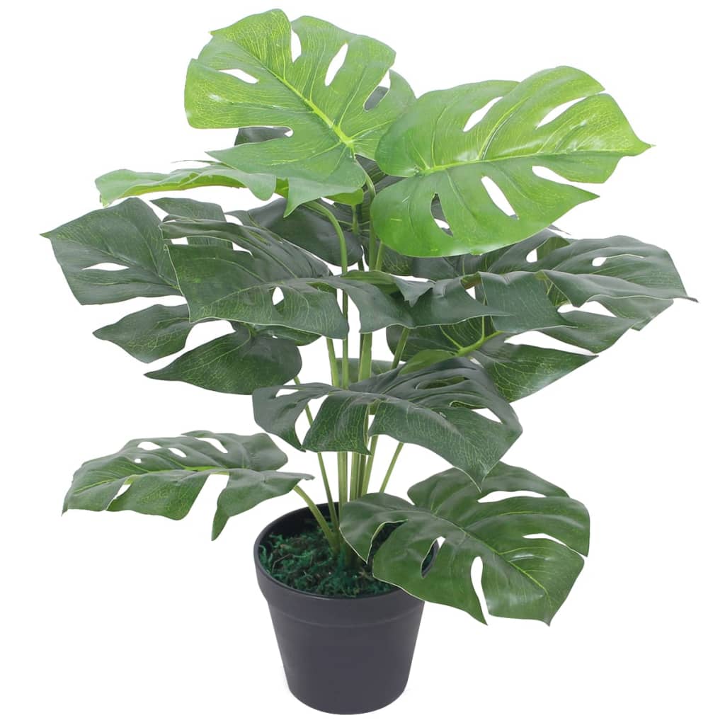 Plante Monstera artificielle avec pot 45 cm Vert vidaXL - 4