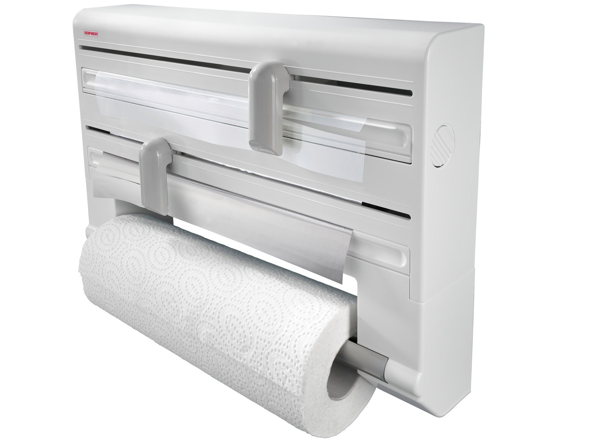 Dérouleur mural Parat ComfortLine 25703 Leifheit, dérouleur mural cuisine pour 3 rouleaux, dévidoir papier avec lames tranchantes - 2