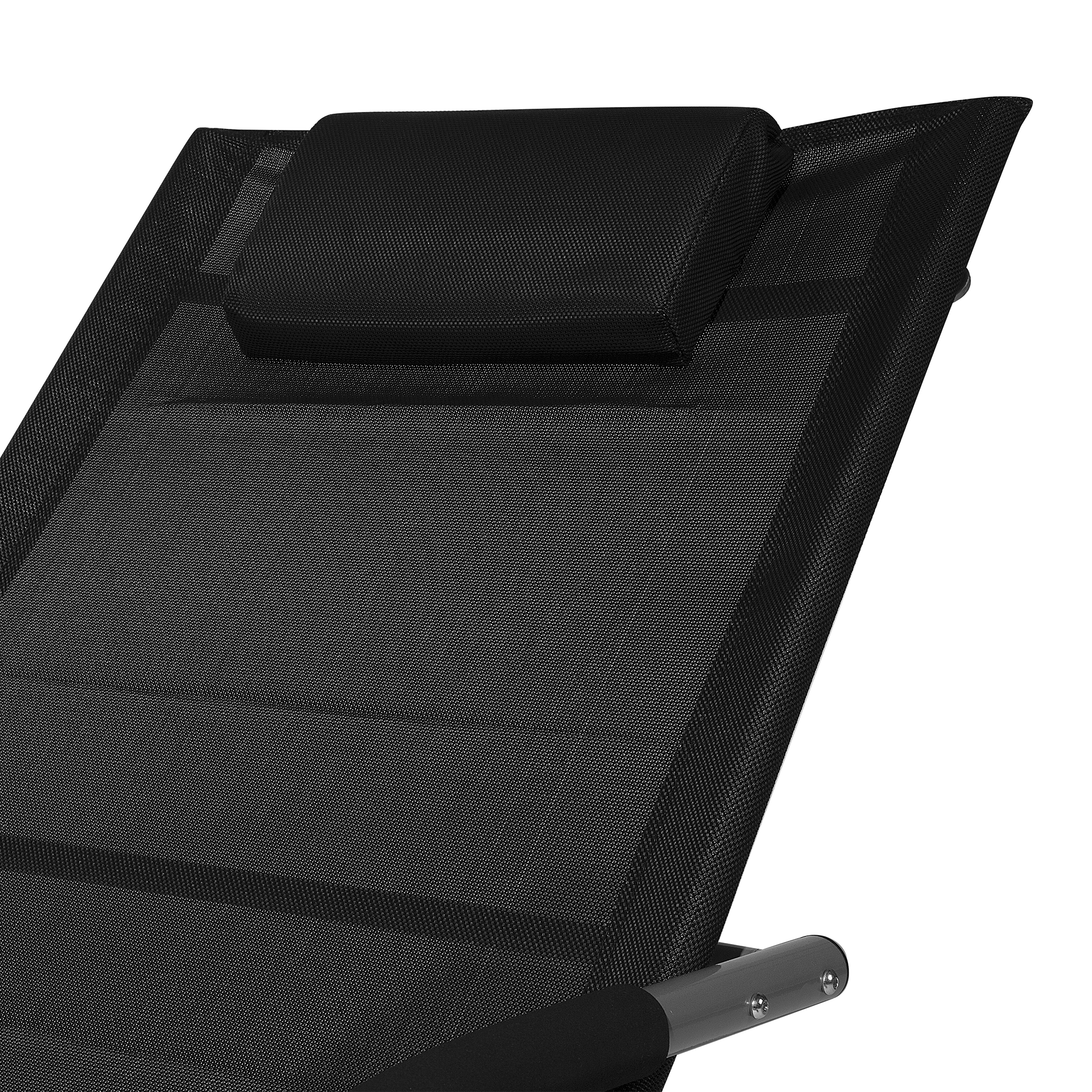 Lettino Prendisole a Dondolo CARANO Metallo Nero - 7