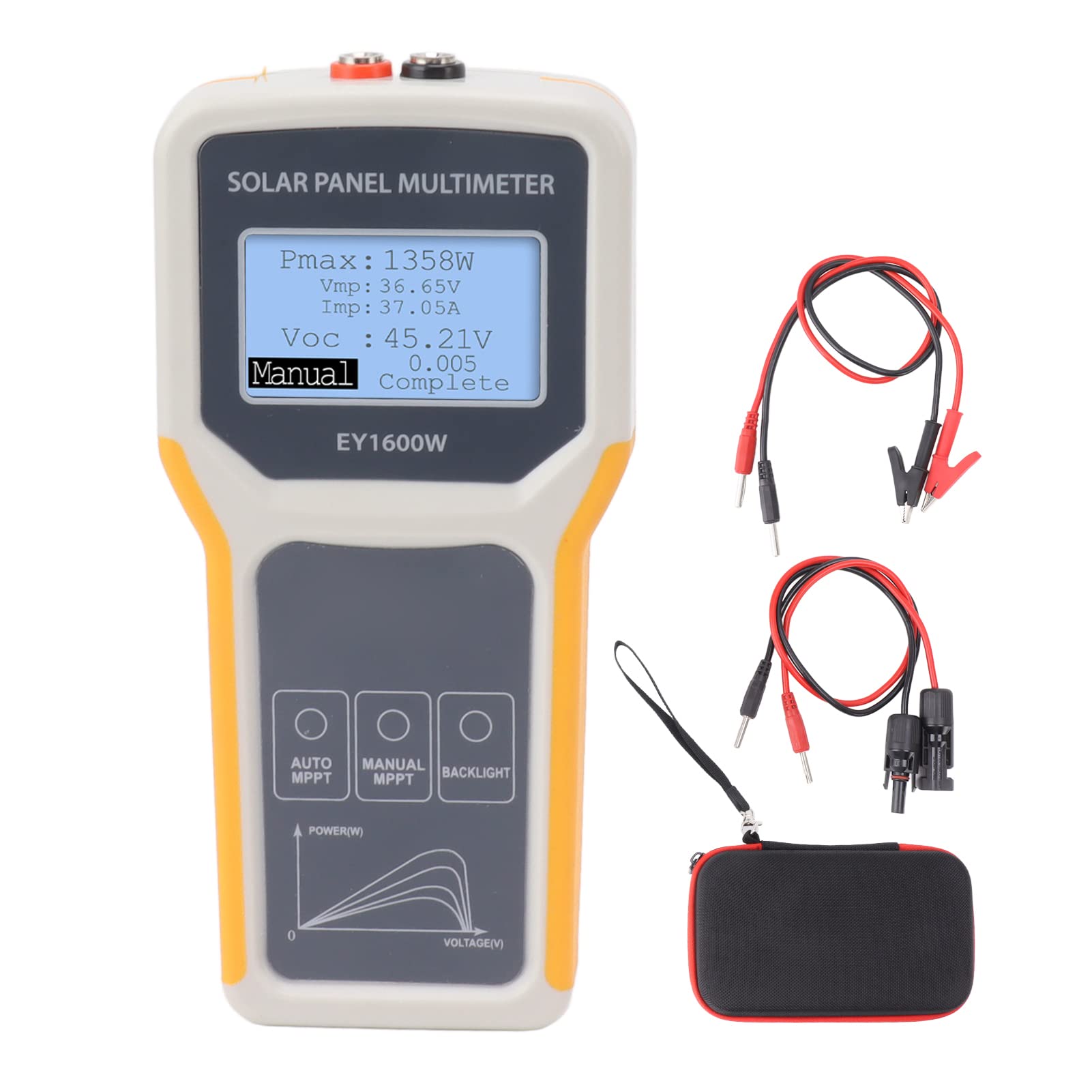 Tester Pannello Solare 800W – Multimetro Fotovoltaico Con LCD, Misura Pmax, Voc, Isc, Portatile E Senza Batterie