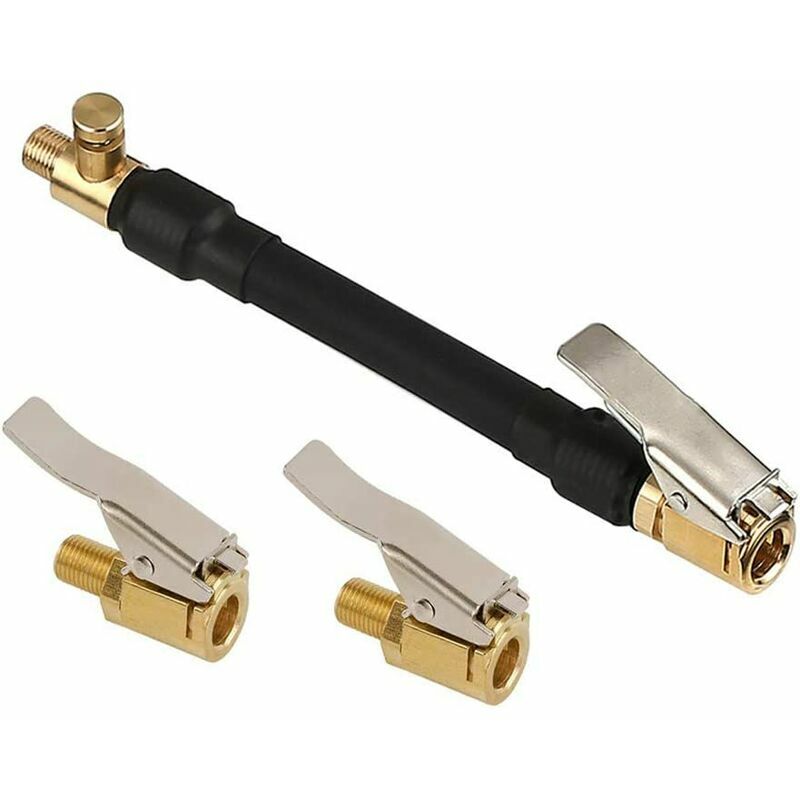 Adapter do wentyli samochodowych, wąż do pompowania z 2 mosiężnymi końcówkami, łącznik do wentyli samochodowych, rowerowych, motocyklowych - 30.