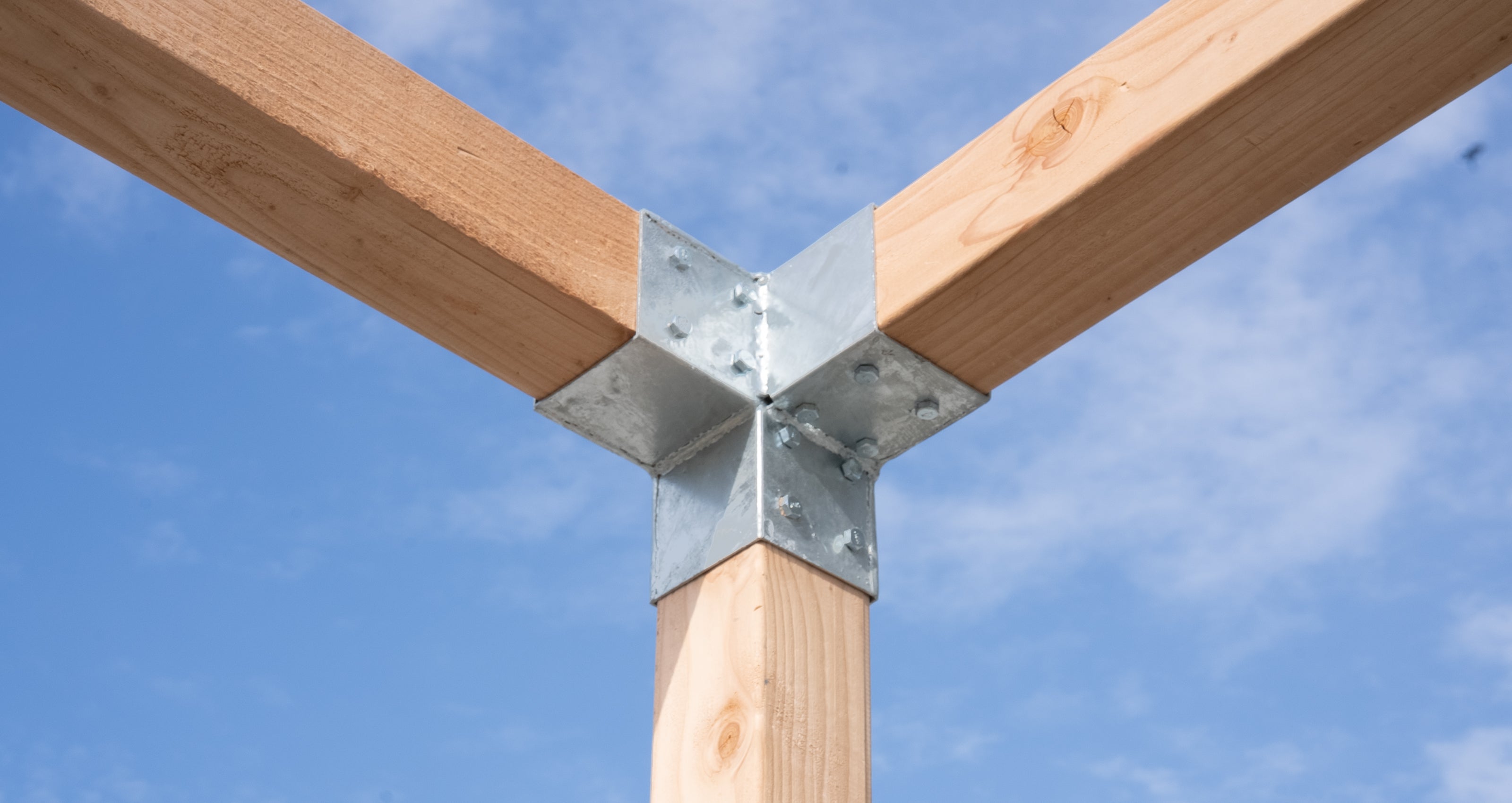 Conector de pérgola para postes de 7 x 7 cm Modelo cubo- Por Unidad - 2