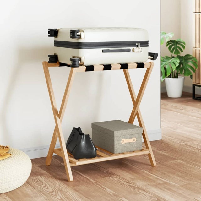 vidaXL Porte-bagages 68x38x58 cm bambou