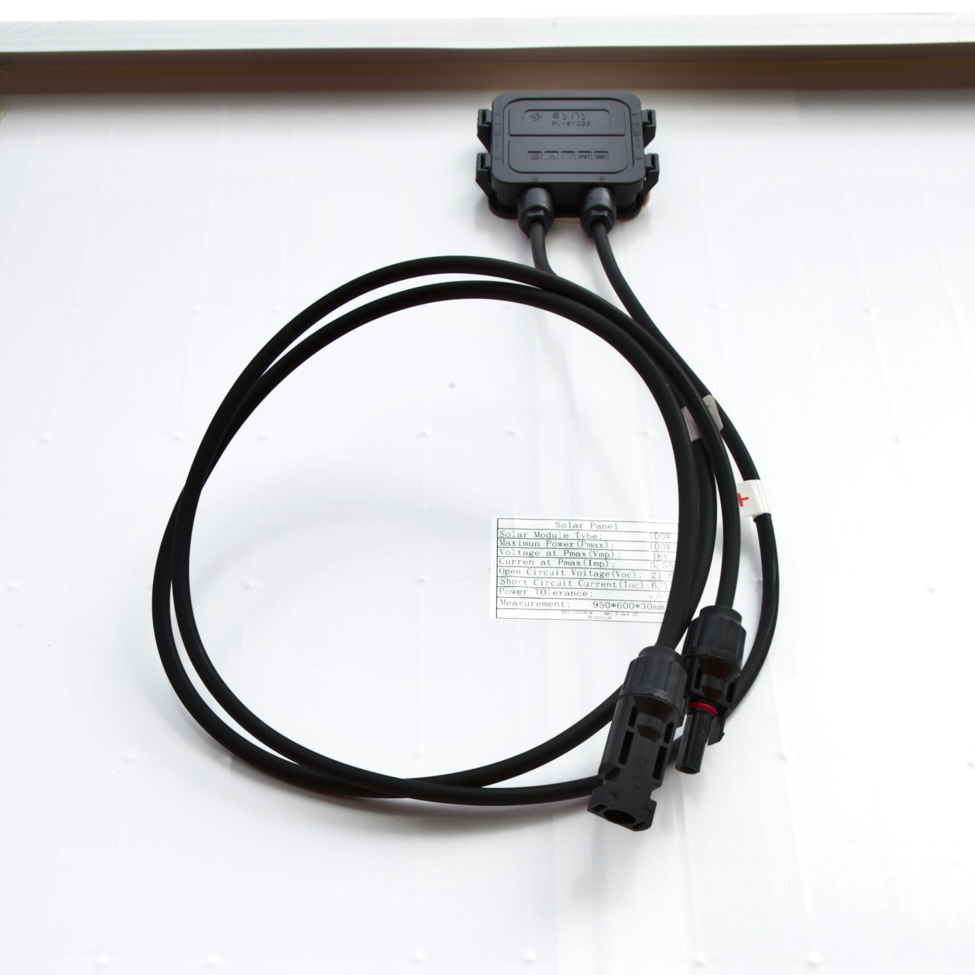 Zestaw x2 Panel słoneczny 100W 18V Monokrystaliczny moduł fotowoltaiczny - 5