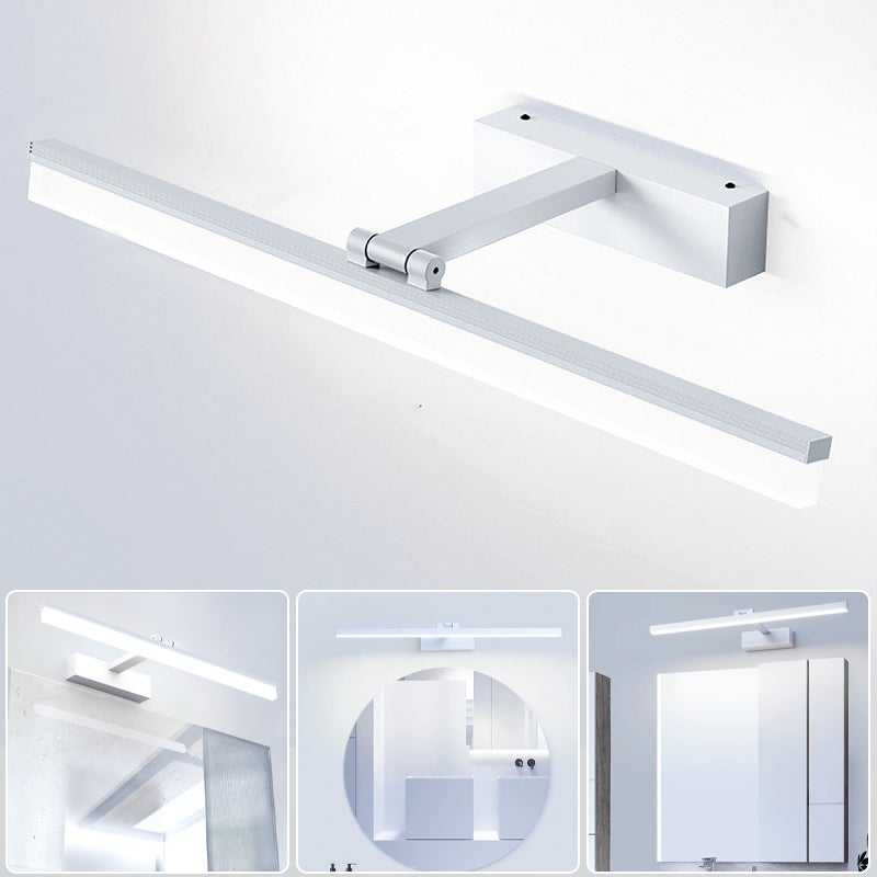 Lampa LED do lustra łazienkowego 60 cm, kinkiet LED, lampa ścienna do obrazu, kąt regulowany 180°, światło białe (12 W)