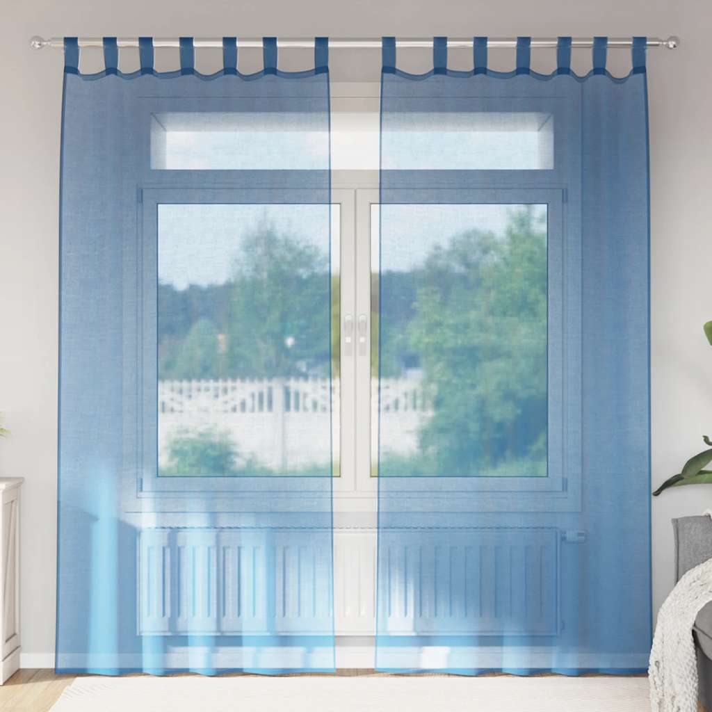 Douceur d'Intérieur. Coppia di tende dritte con passanti, 60 x 160 cm, velate, sabbiate