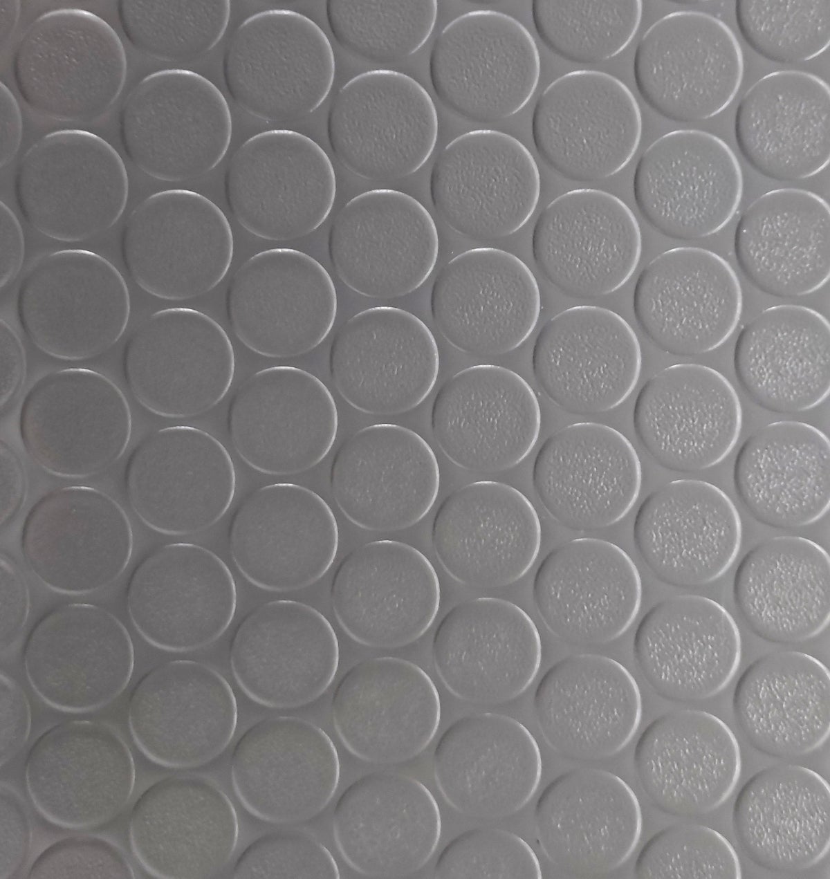 Suelo Goma| Composición 100% Caucho| Suelo Caucho| Suelo PVC| Suelo Protector| Diseño Botones Gris| Grosor 1MM| Medida 140X300CM - 4