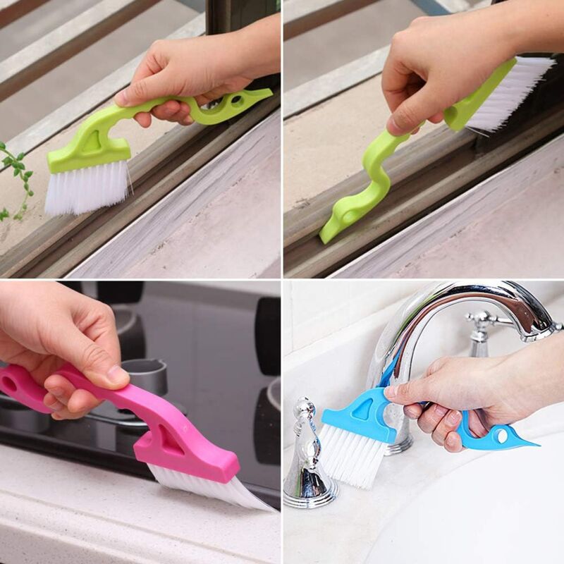 Lot de 9 Outils de Nettoyage pour Volets roulants, Lot de 3 brosses à plumeau avec 3 Manchons Amovibles en Microfibre et 3 brosses de Nettoyage - 3