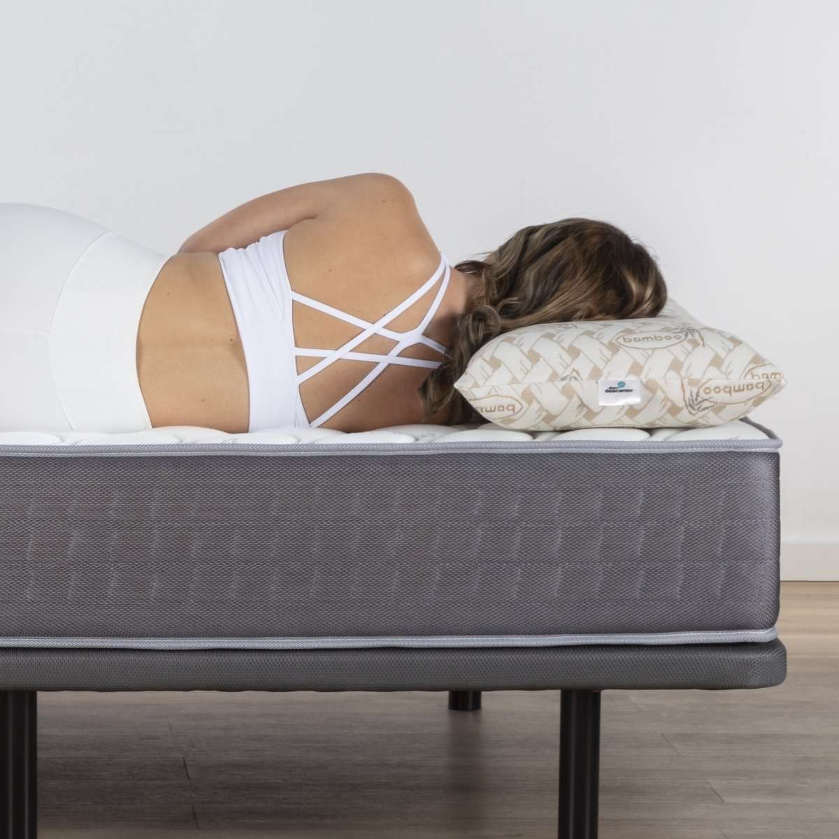 Nalui Almohada Viscoelástica Chloe Marron con Doble Funda (Firmeza Media) - 5