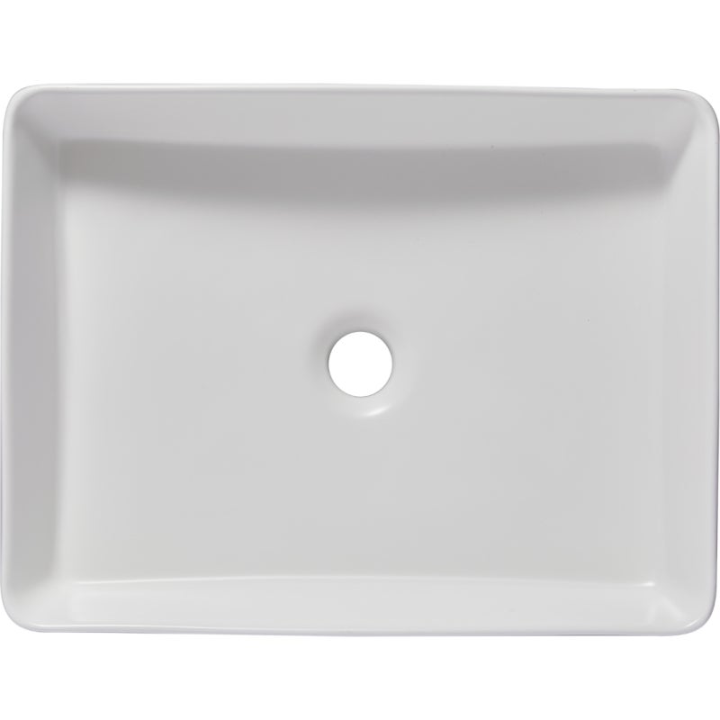 Vasque à poser rectangulaire 48x37 cm - Blanc mat - Rebords fins - Regina - 2