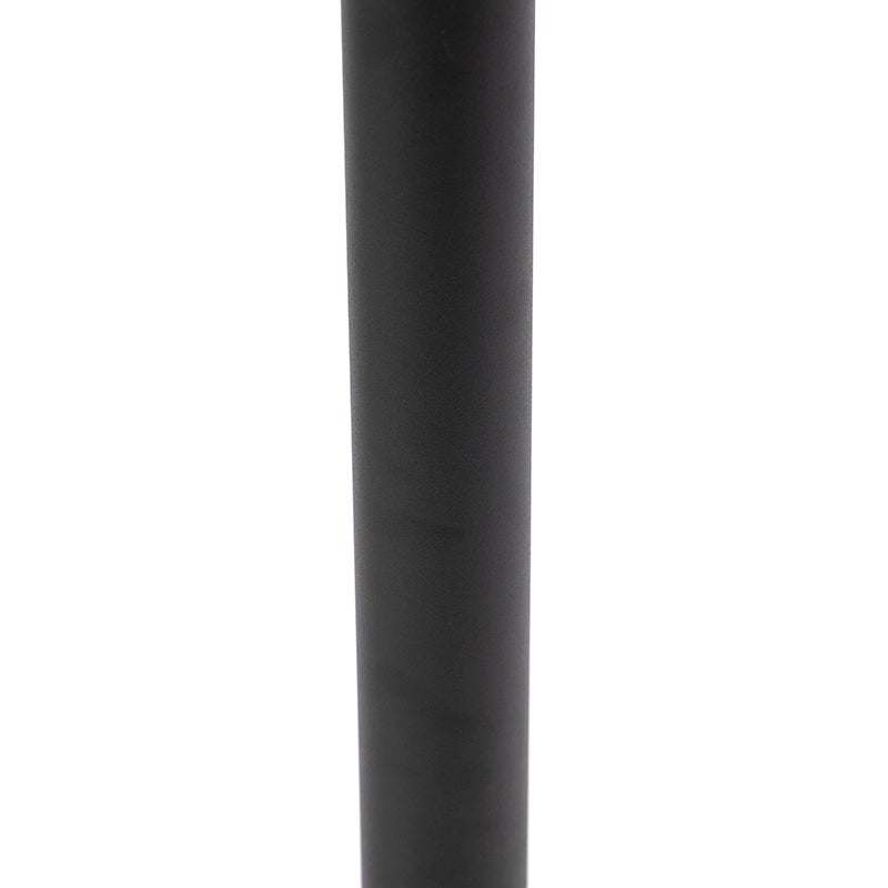 Qazqa moderno lampada bollard da esterno per giardino - Prato - nero, max. 60w, compatibile con lampadines LED, e27, 100cm, IP44 - 3