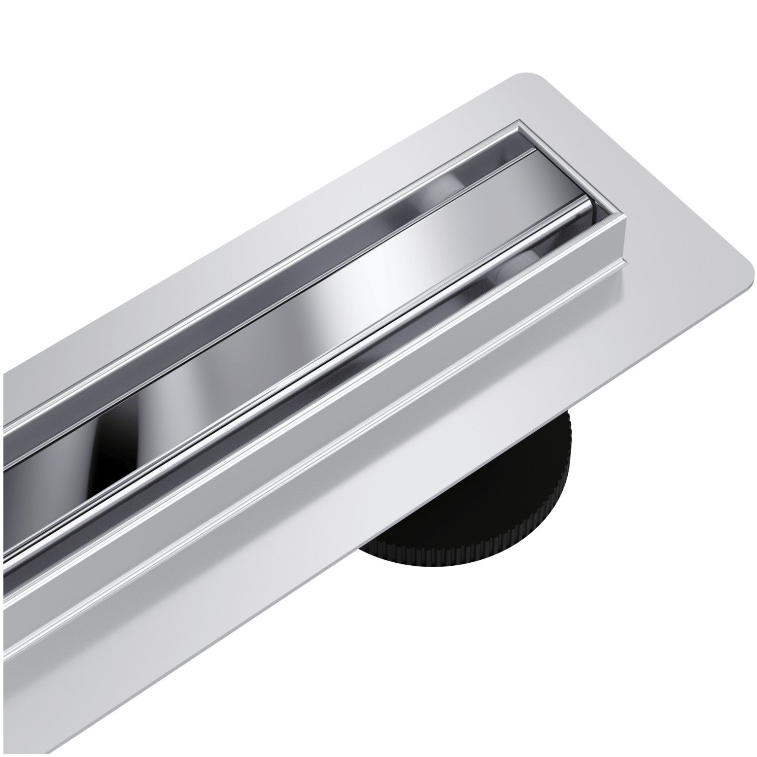 AquaUno - Odpływ liniowy 80 cm chrom - odpływ prysznicowy wąski 80 cm z syfonem - Prysznicowy odpływ BASIC S&L ze stali nierdzewnej AISI 304