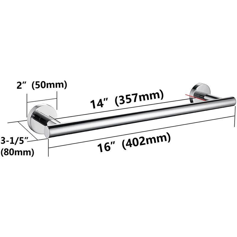 Accessoire Salle Bain Moderne Porte-Serviettes Mural SAYAYO 80cm - Acier Inoxydable SUS304 Noir Mat - Salle De Bain Cuisine Porte Serviettes