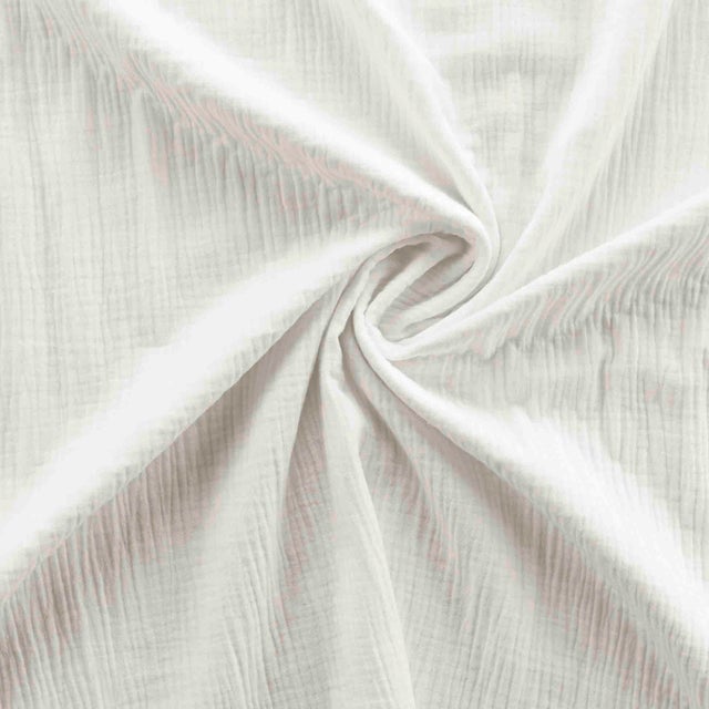 Parure de lit en gaze de coton - Blanc - 240x220 cm - Gaze de coton/Coton