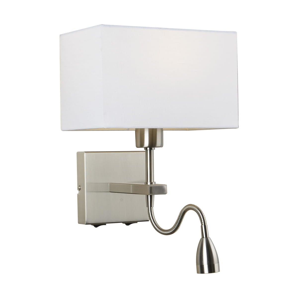 Kinkiet nowoczesny NORTE chromowany biały 2xE27x60W tkanina wym:29x19x19cm IP20 Italux