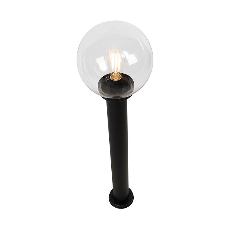 Lampada da esterno a stelo nera con globo trasparente 100 cm IP44 - Sfera - 8