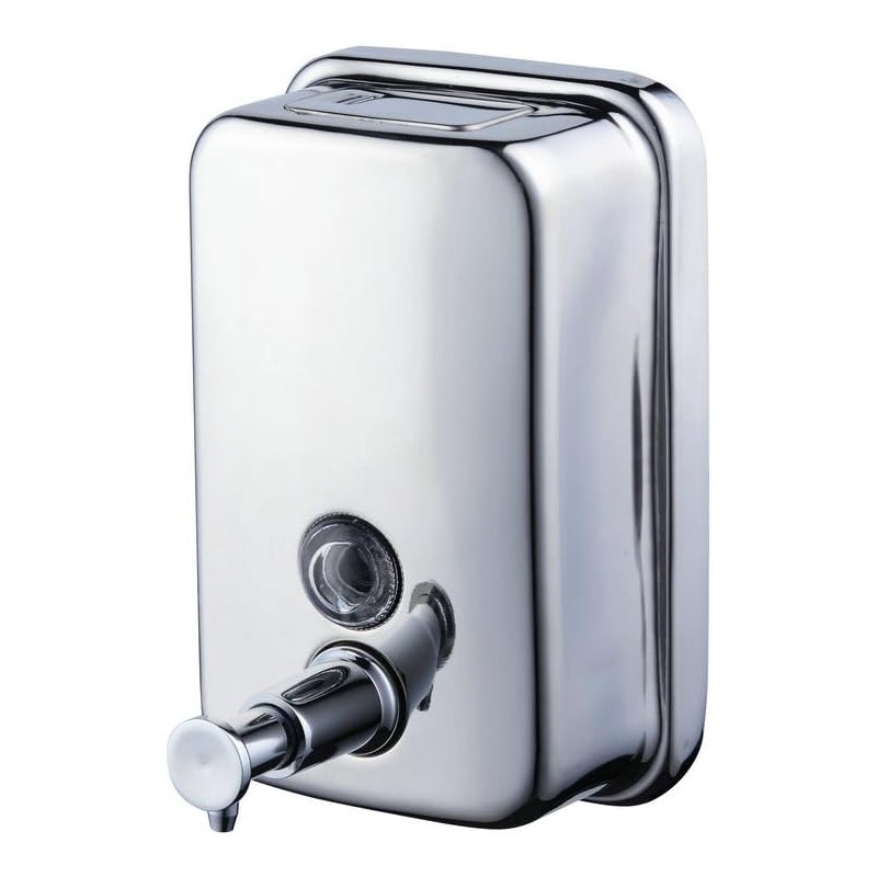 Chromowany, dwustronny dozownik do szamponu w żelu, stal nierdzewna 304, 800 ml, srebrny