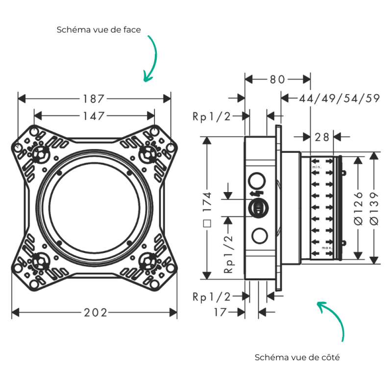 Corps d'encastrement HANSGROHE iBox universal 2 - 2