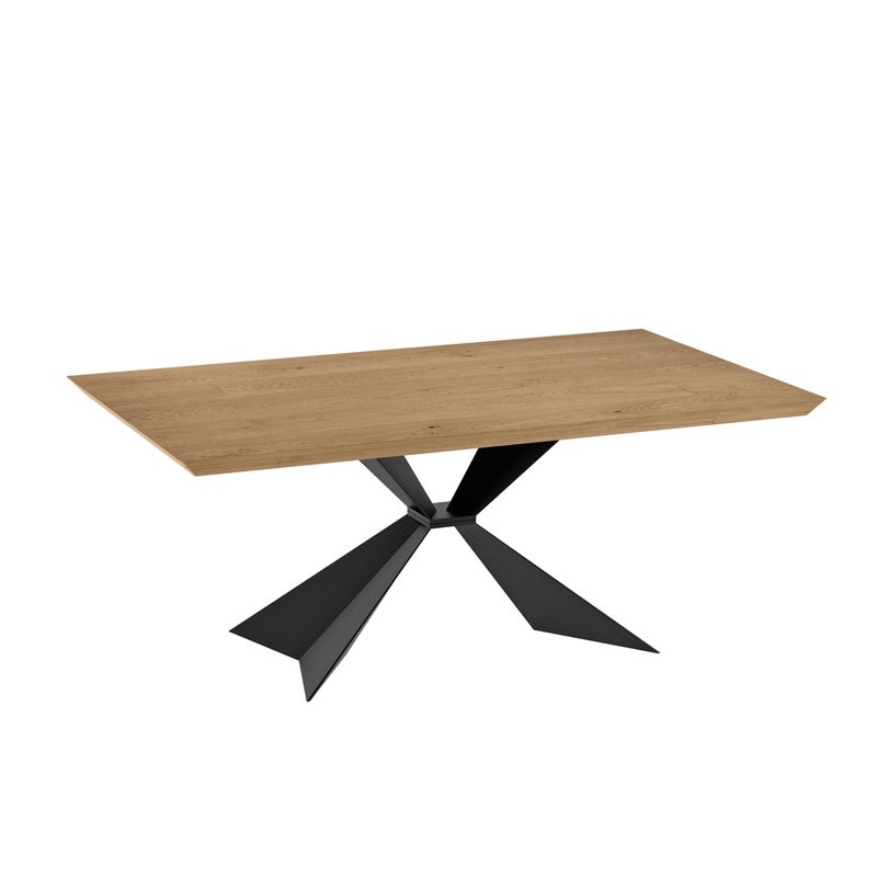 Stark - Stół stały (200 x 100 cm) w czarnej okleinie