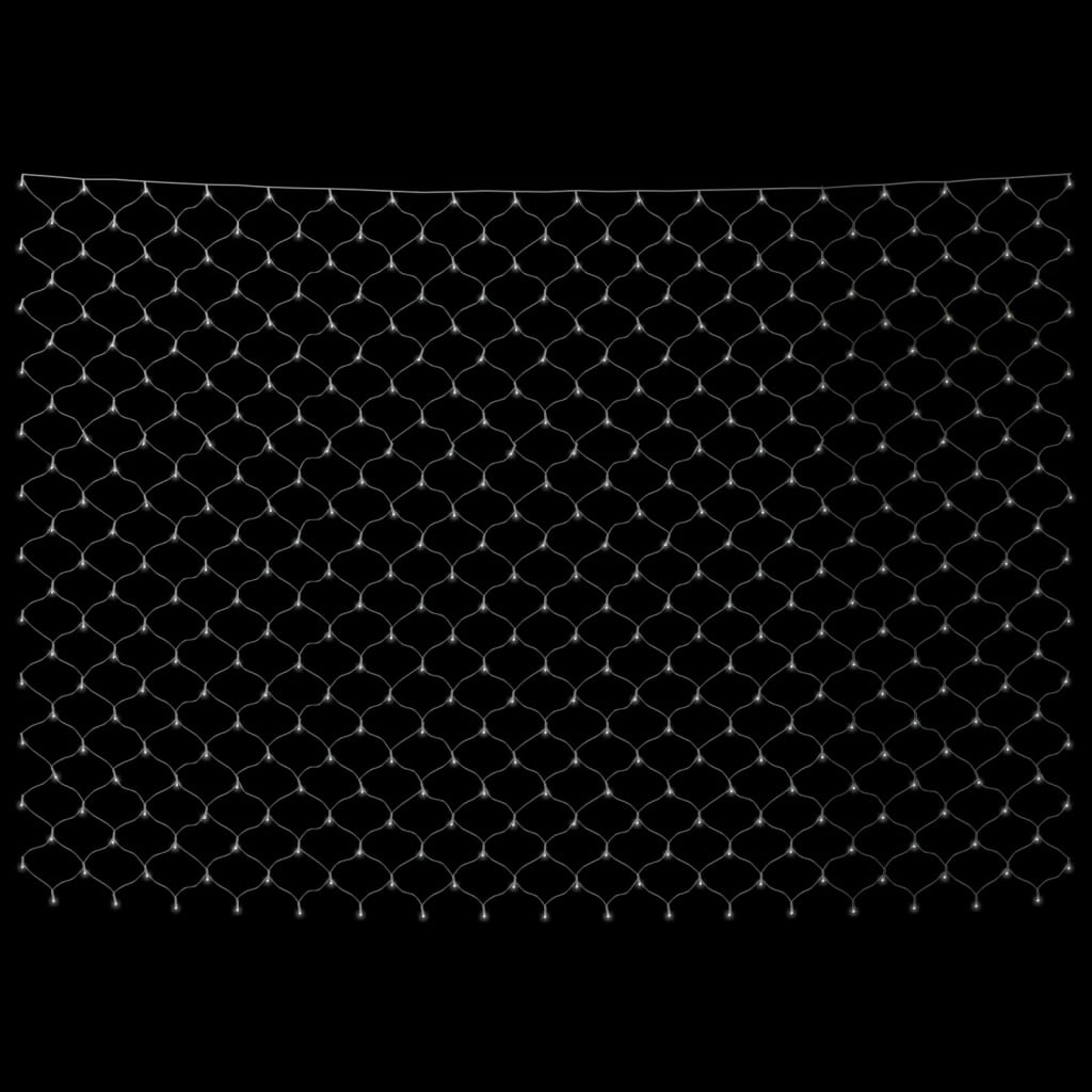 Red de luz navideña blanca fría 3x3 m 306 LED Int/ext - 4