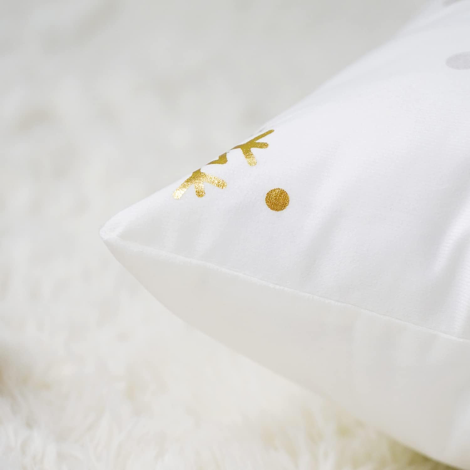 Lot de 4 Housses de Coussin Doré Noël Modèle Décoratif Canapé Taie d'oreiller Décoration pour Chambre, canapé, Chaise, Jardin 45 x 45 cm - 5