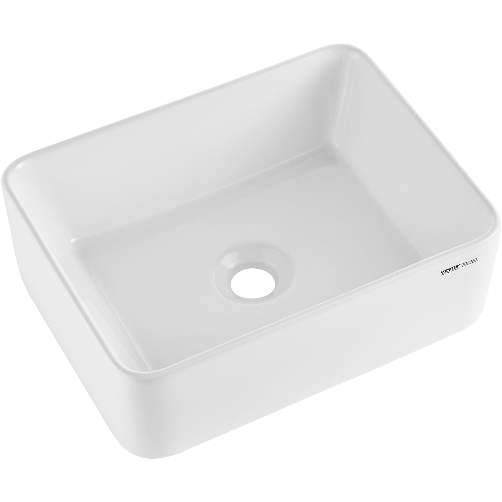 Nowoczesna umywalka ceramiczna Blat łazienkowy Umywalka biała 406x305x133mm VEVOR