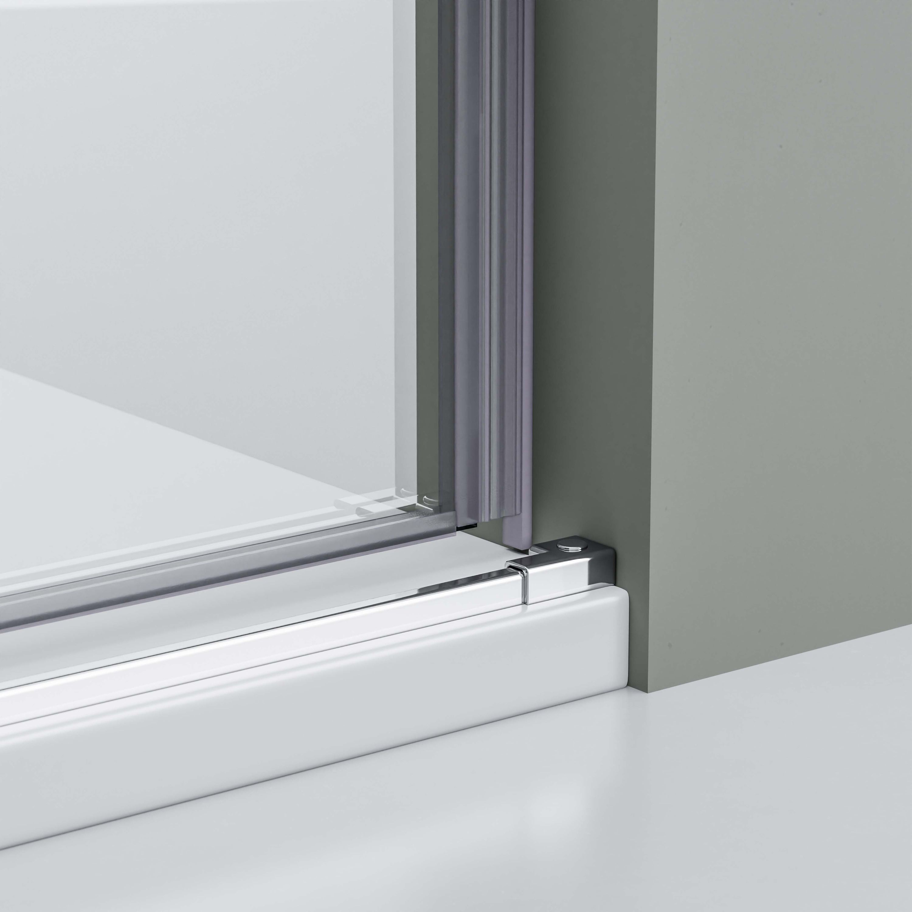 Bernstein Drzwi prysznicowe wnękowe przesuwne NT806 FLEX chrom szkło ESG 8mm z powłoką Nano - 160 cm - 3