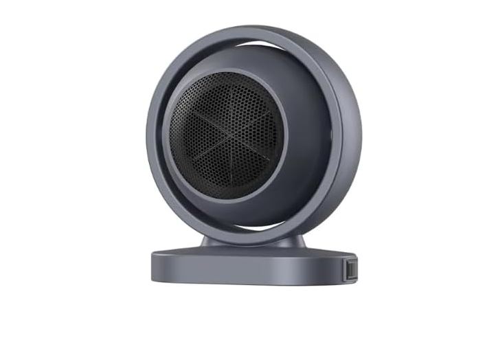 Wysokowydajny grzejnik stołowy, szybkie nagrzewanie, energooszczędny, mały przenośny elektryczny grzejnik domowy, szary