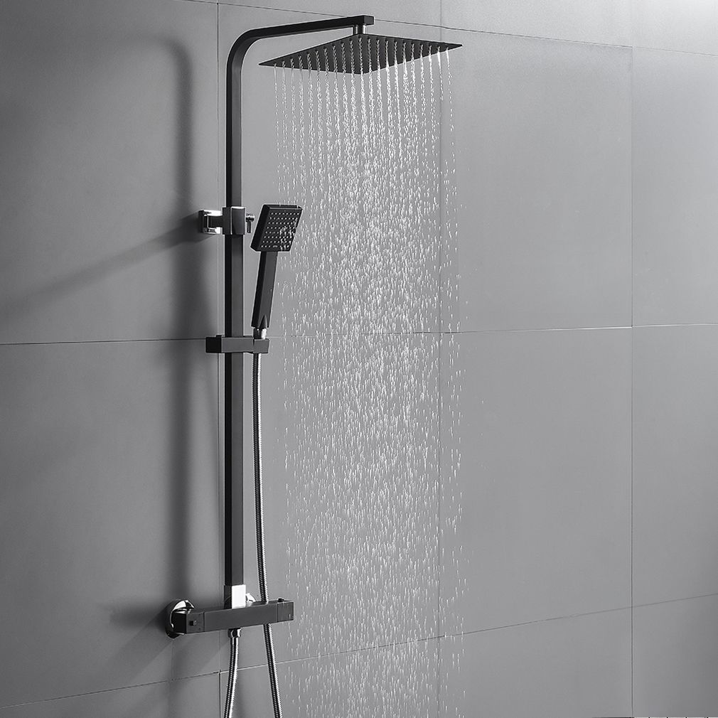 PDPBath Soffione doccia a pioggia in metallo da 30,5 cm con braccio di estensione regolabile da 40,6 cm, soffione grande quadrato ad alta pressione, in nichel spazzolato PDPBath Soffione doccia a pioggia in metallo da 30,5 cm con braccio di estensione regolabile da 40,6 cm, soffione grande quadrato ad alta pressione, in nichel spazzolato