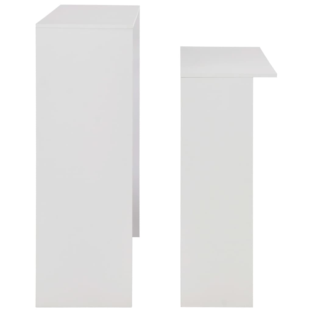 Mesa de bar | Mesa de bistrô com 2 tampos branco 130x40x120 cm CFW750158 - 6