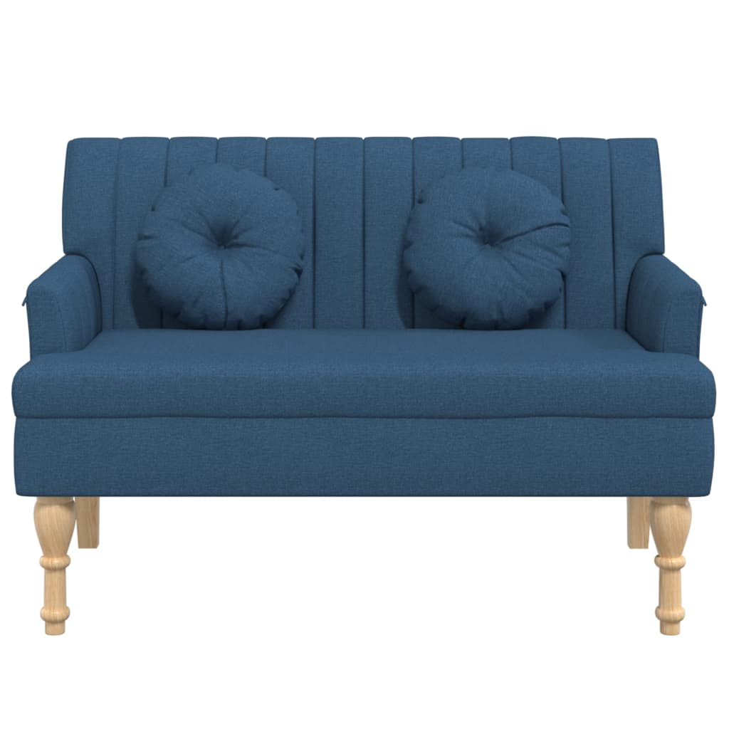 Maison Exclusive - Banc avec coussins bleu 113x64,5x75,5 cm tissu - 3