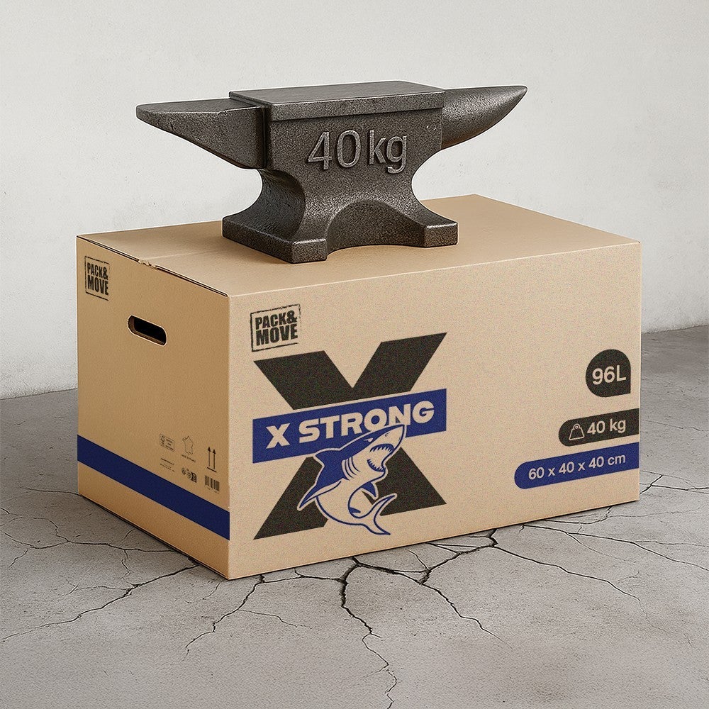 Pack and Move - Lot de 5 Cartons Déménagement X Strong - 60 x 40 x 40 cm - Charge 40 kg - Extrême Résistance - Grande Capacité - 6