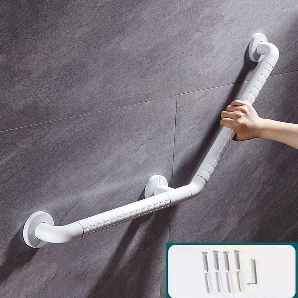 Poręcz prysznicowa 135° do wanny, poręcz toaletowa ze stali nierdzewnej ABS dla osób starszych i niepełnosprawnych, 42 x 42 cm