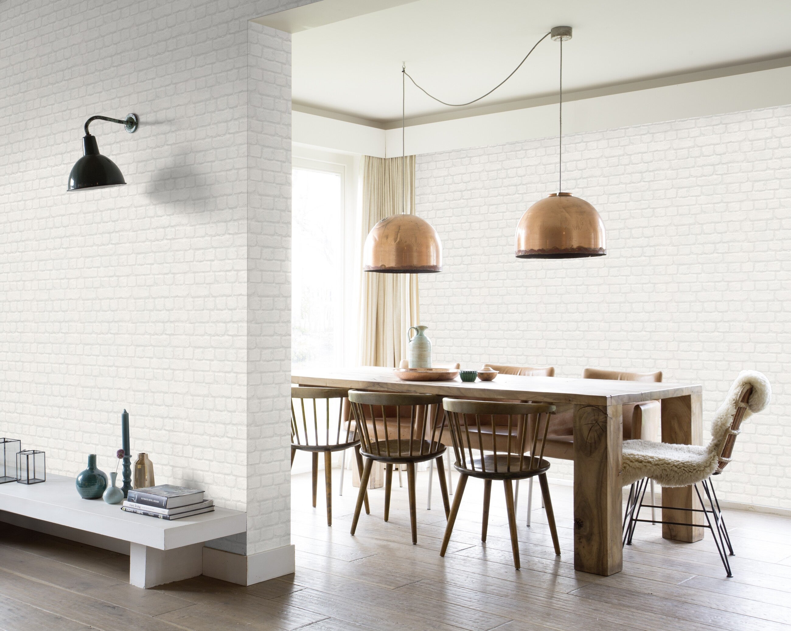 Papel pintado blanco con efecto piedra - Papel pintado Rasch 201710 - 5