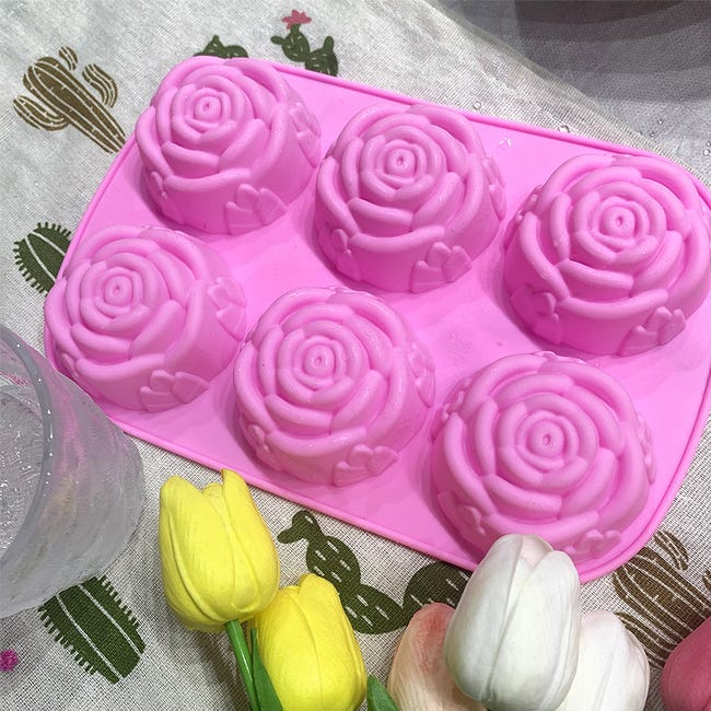 Lot De 8 Moules En Silicone En Forme De Fleurs 3D – Pour Chocolats, Fondant, Savon Maison